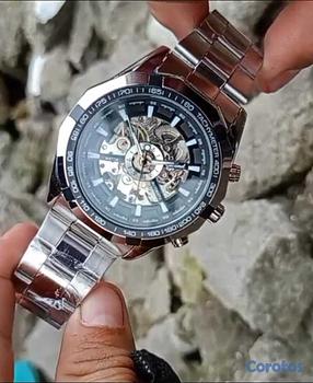 joyas, relojes y accesorios - Reloj Winner Automático Skeleton acero inoxidable 