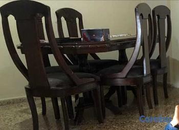 muebles y colchones - Comedor de seis sillas en caoba 