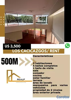 casas - hermosa casa para vivienda en renta 