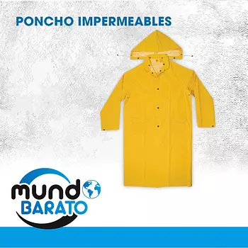 ropa para hombre - traje impermeable Impermeable Chaleco Poncho Rain Coat Lluvia amarillo