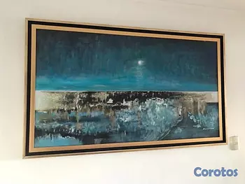 decoración y accesorios - vendo cuadro pintado a mano 55x31