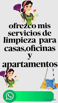 candidatos - Ofrezco servicios domésticos de limpieza por días cocina, lavado, planchado ect.