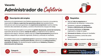 candidatos - administración de cafetería 