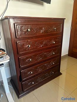muebles y colchones - Biuro de 5 gavetas en caoba 