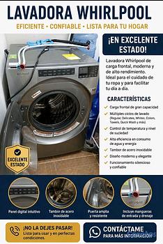 electrodomesticos - lavadora Whirlpool muy poco uso 