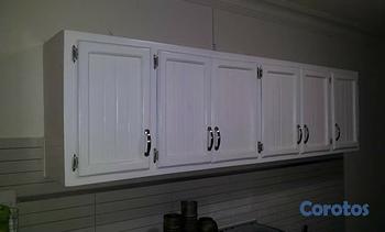 cocina - Gabinetes blanco de cocina en madera 