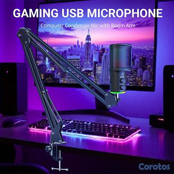 accesorios para electronica - Micrófono USB Condensador SU9 Streaming Podcast 🔥