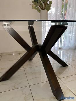 muebles y colchones - Mesa de comedor Redonda 