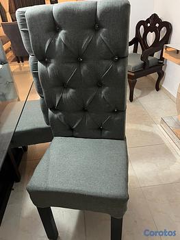 muebles y colchones - De oferta 6 sillas acorchadas y 2 butacas en caoba