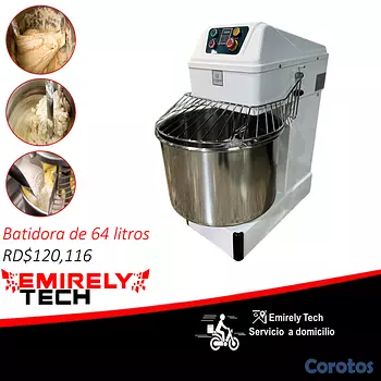 equipos profesionales - Batidora industrial de 64 litros para harina masa