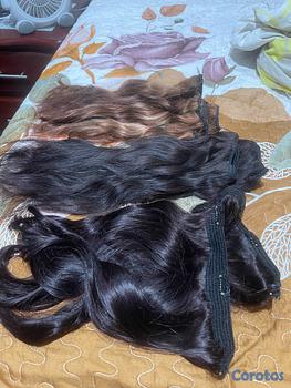 salud y belleza -  3 paquetes de pelo indú en muy buenas condiciones 