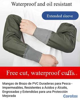 ropa para hombre - Mangas para brazos de PVC color verde al 150x3 - L