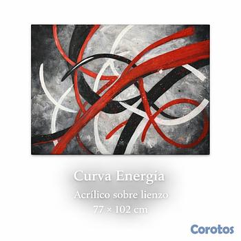 arte y antigüedades - Arte Abstracto Moderno en Lienzo 107x77 – Pieza Ún