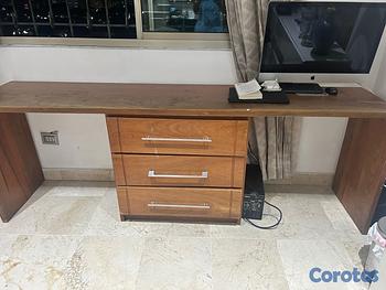 muebles y colchones - Escritorio con 2 áreas de trabajo 