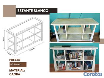 muebles y colchones - Estante Blanco 