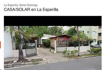 casas - Vendo excelente propiedad,  casa / solar en la esperilla 
* Solar 600mts