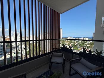apartamentos - vendo amueblado bella vista sur tres habitaciones con su baño dos parqueo balcón