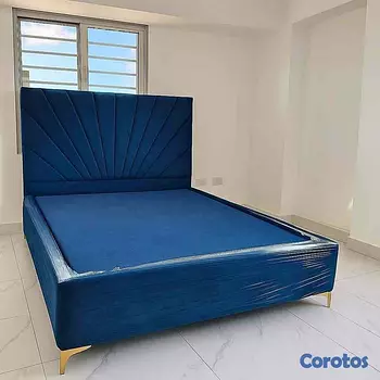 muebles y colchones - Bases de camas tapizadas, envio gratis