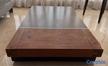 muebles y colchones - Mesa de Centro de Madera Solida