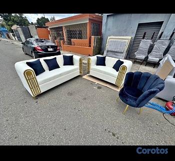 muebles y colchones - Juegos de muebles de 3 y 2 con butaca tipo flor en el color que prefieras