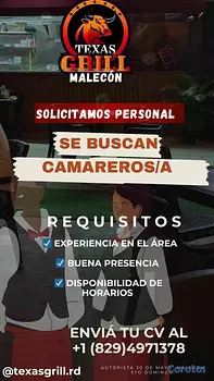 empleos disponibles - Camarero