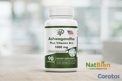 Corotos | Ashwagandha Plus Vitamina B12 1000 mg | 90 Cápsula