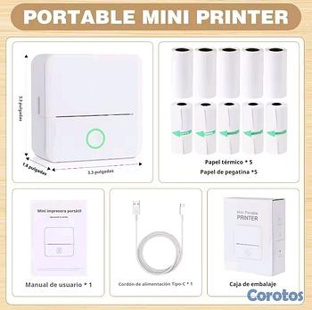 impresoras y scanners - Impresora termica Bluetooth con rollos Adhesivos marca tiny print app móvil 