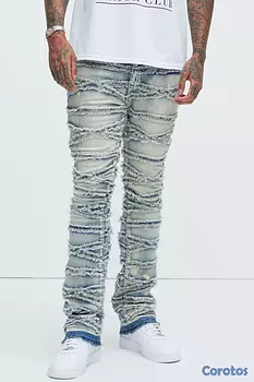 ropa para hombre - pantalón de Mezclilla pierna Ancha 