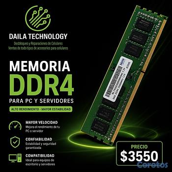 computadoras y laptops - memoria RAM DDR4 8GB 