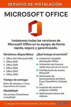 servicios profesionales - MICROSOFT OFFICE Y SOPORTE TÉCNICO 💯