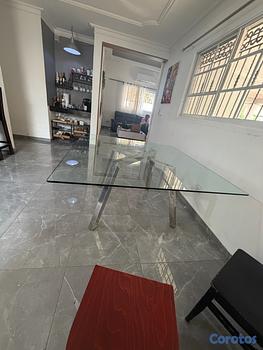 muebles y colchones - Mesa Comedor 8 lugares Cristal