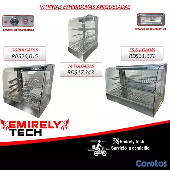 equipos profesionales - Vitrinas exhibidoras calientes de acero aniquelado