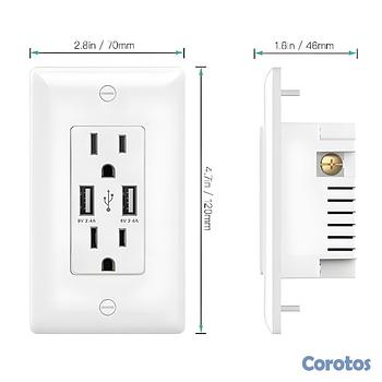 herramientas, jardines y exterior - Enchufe de Pared Inteligente con Puertos USB para 