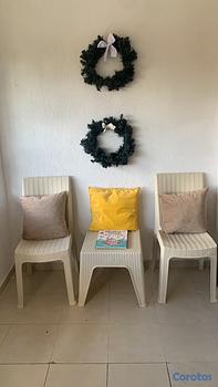 muebles y colchones - Juego balcón crema terraza 