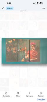 decoración y accesorios - cuadro frida kahlo 3 divisiones