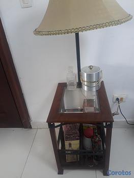 muebles y colchones - Vendo mesa multiuso: lampara, bar...