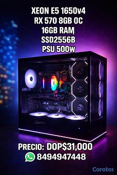 computadoras y laptops - PC GAMER RX 570 8GB / 16GB RAM / SSD / LISTA PARA JUGAR 🔥