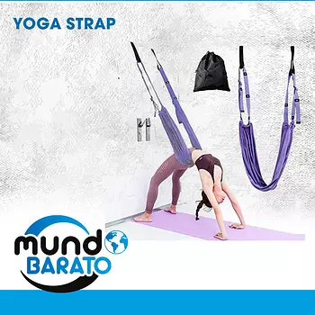 Artículos Deportivos - Correa de Yoga Aérea ajustable en la puerta, cuerda de Yoga, estiramiento HAMACA