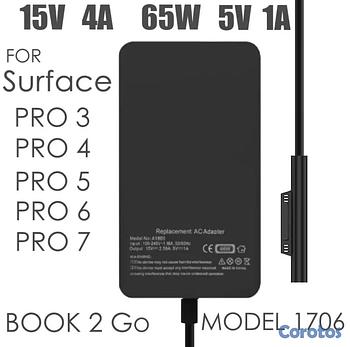 otros electronicos - Laptop Charger 65W Adapter Compatible for Microsoft Surface Pro 9/8/X/7/6/5/4/3