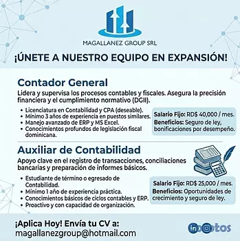empleos disponibles - Se Busca Contador General y Auxiliar de Contablida