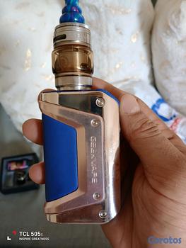 otros electronicos - vape azul con plateado excelente condiciones poco uso