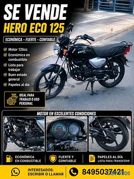 motores y pasolas - Hero Eco 125 en buenas condiciones