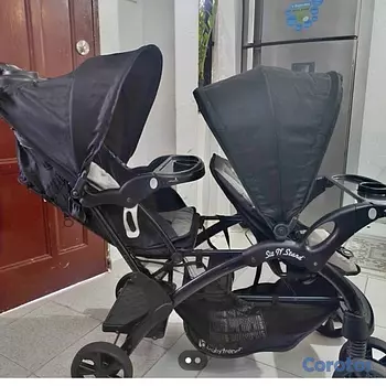 coches y sillas - Vendo coche para gemelos