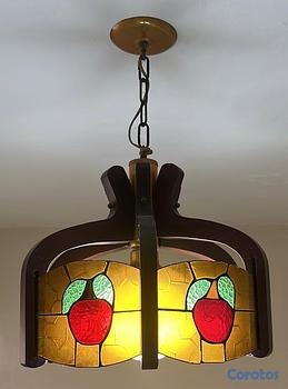 decoración y accesorios - Lámpara en madera vintage