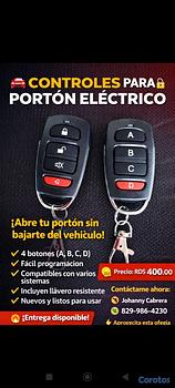 accesorios para electronica - Control electrónico para puertas de Garaje.