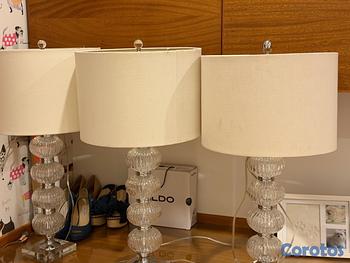 decoración y accesorios - Dos lámparas de mesa en Cristal