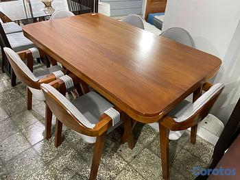electrodomesticos - *JUEGO DE COMEDOR*
En caoba
1 Año de garantía 
6/s
Tela gris

