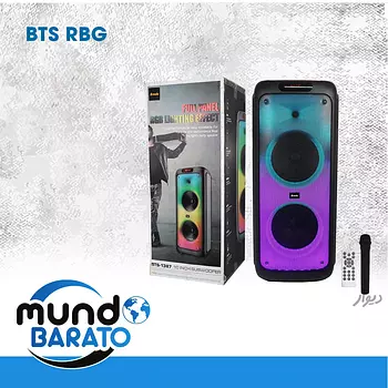 otros electronicos - Bocina Portátil 10" Con Bluetooth radio FM lector USB y micro SD Con Luz RGB BTS