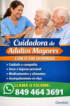 candidatos - cuidadora de adultos mayores sin dormidas o finés de semana.