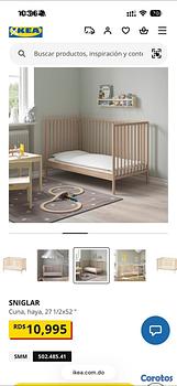 muebles - Cuna Sniglar IKEA y Colchón JÄTTETRÖTT negociable**
